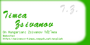 timea zsivanov business card